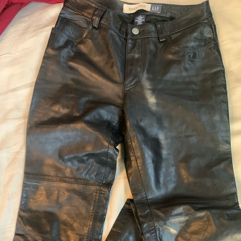 Vintage Gap leather bootcut pants